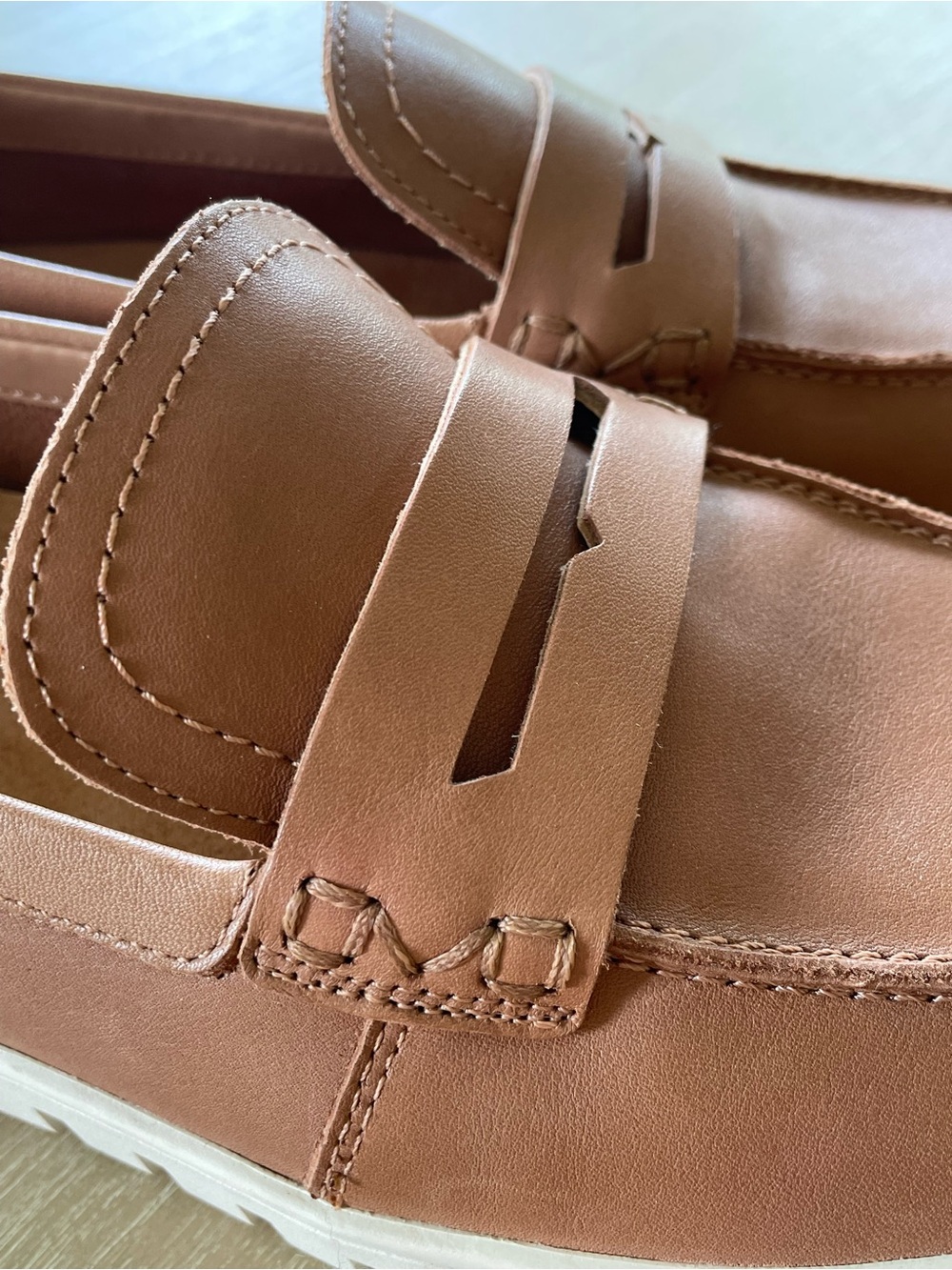 Vionic Women's Leather Uptown Loafer Moc in Cognac Brown - Picture 8 of 9